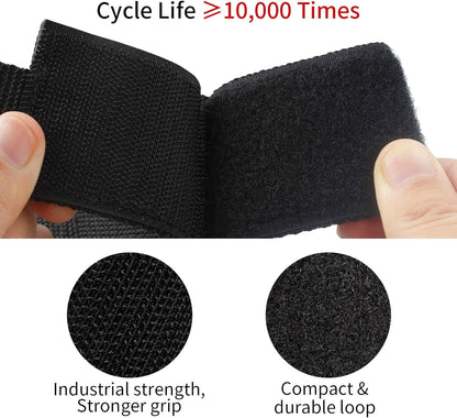 3 Pack Extension Cord Organizer, 22" Portable Hook and Loop Storage Straps with Grommet Fit Extension Cords, Cables, Ropes, Garden Water Hoses Carrying and Hanging