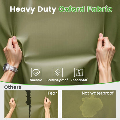 Golf Cart Cover 2/4/4+2 Passenger for Yamaha EZGO Club Car, Heavy Duty 420D Waterproof Windproof Durable Polyester Golf Cart Cover with 3 Zipper Doors for All-Weather Protection (Black/Silver)​​